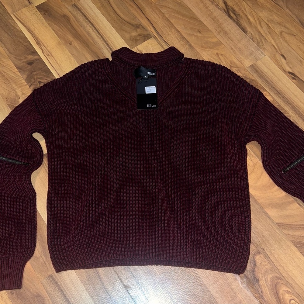 Elegant Maroon Turtleneck Sweater